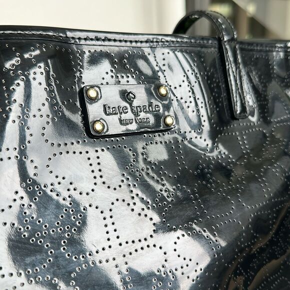 Kate spade Harmony Metro patent vegan leather tote handbag purse like new clean - Picture 3 of 12